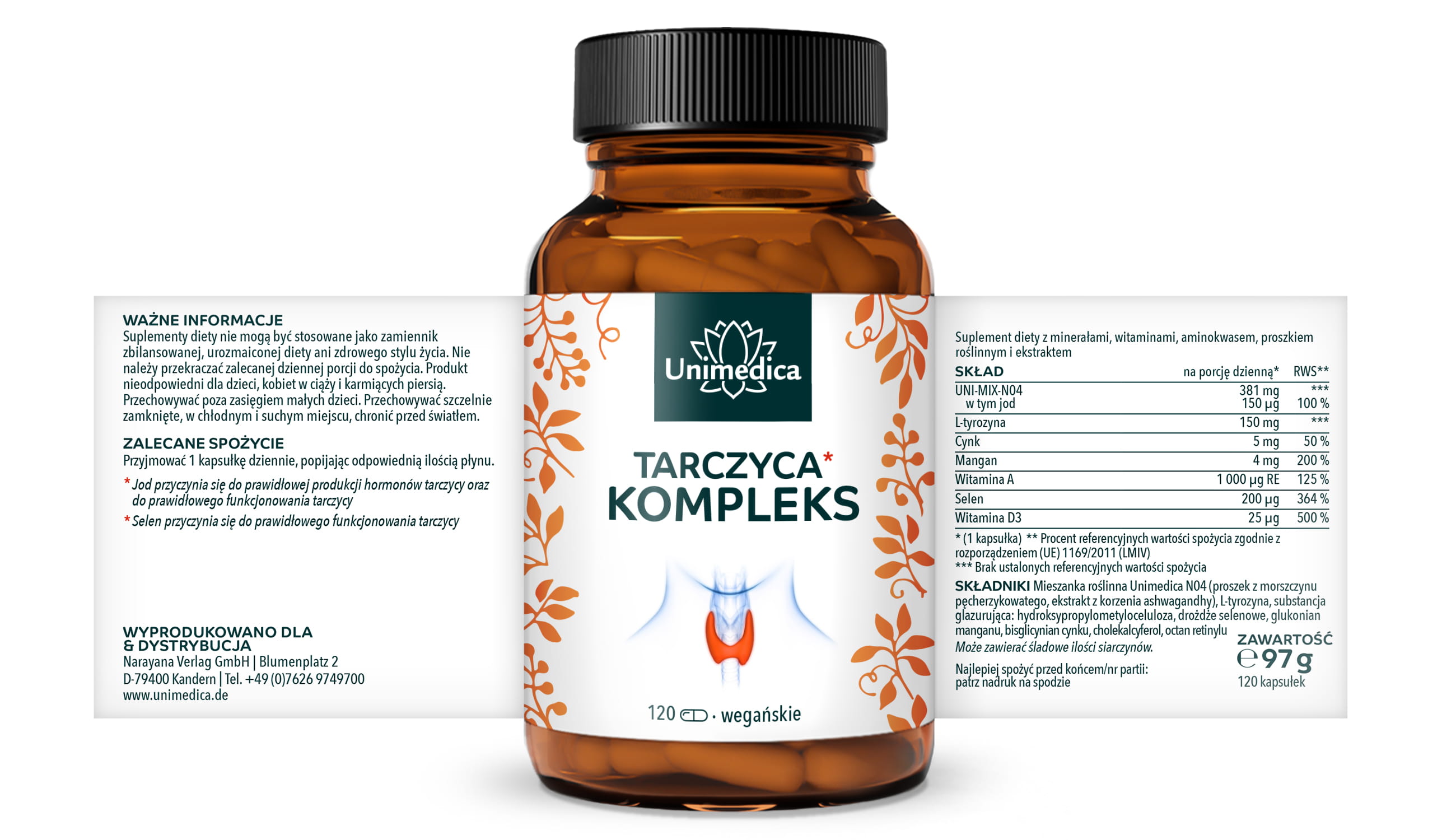 Kompleks tarczycy* - 120 kapsułek