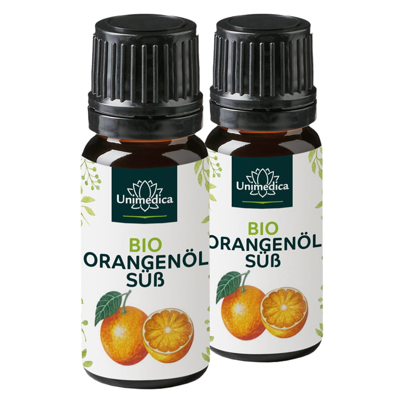 2er-Sparset: Bio Orangenöl - süß - natürliches ätherisches Öl - 2 x 10 ml - von Unimedica
