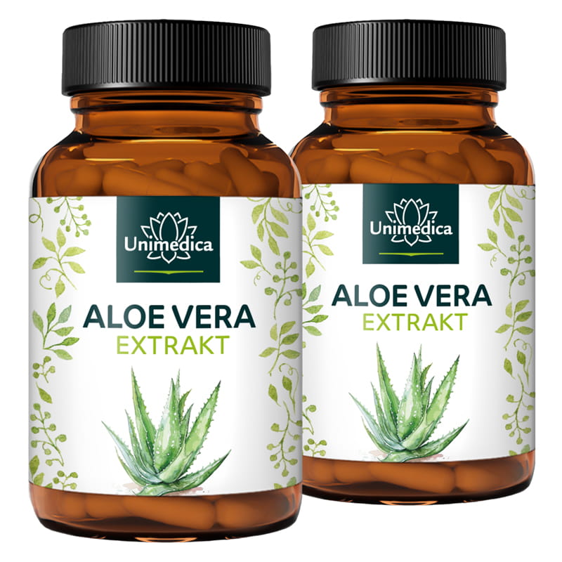 Lot de 2: Gélules d'extrait d'Aloe vera - 2 x 90 gélules - Unimedica