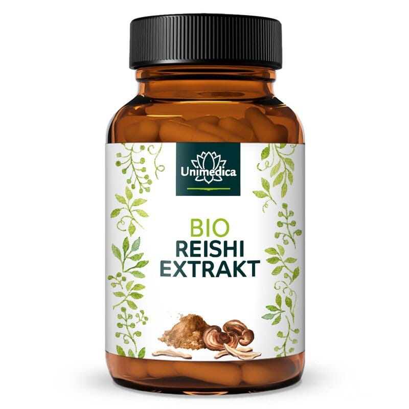 Reishi BIO - 1000 mg en dose quotidienne (2 gélules)  extrait de reishi avec 30 % de polysaccharides - 90 gélules - par Unimedica