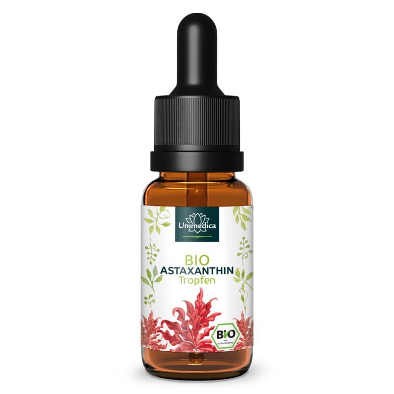 Organic Astaxanthin Drops - 4 mg per daily dose - 30 ml - from Unimedica