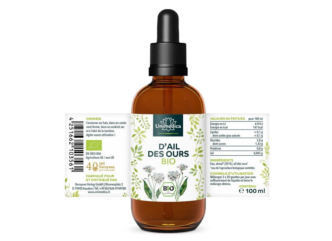 Extrait d'ail des ours BIO - 100 ml - par Unimedica