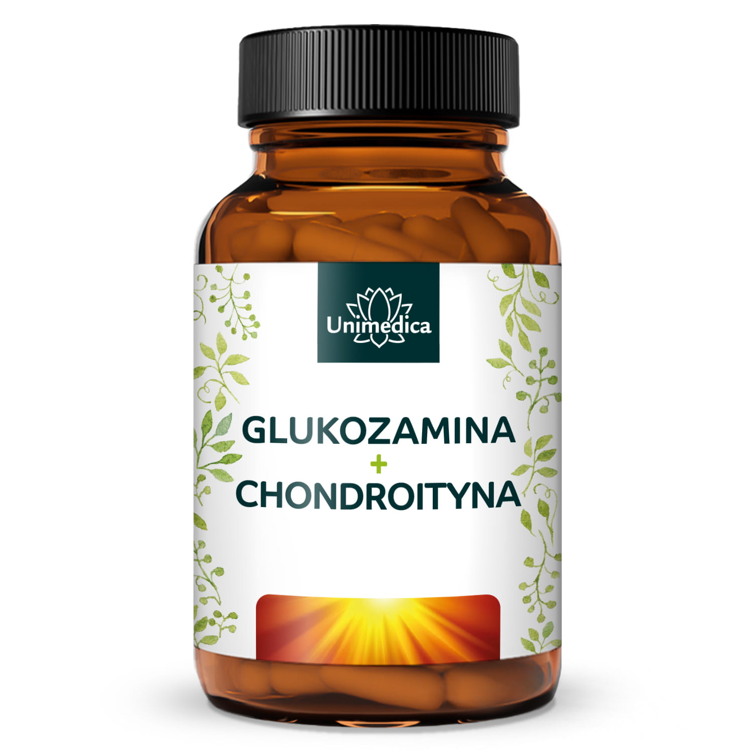 Glukozamina + Chondroityna - o wysokiej dawce - 180 kapsułek - od Unimedica