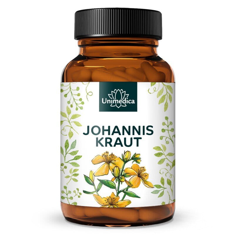 Johanniskraut - Extrakt 10 : 1 Konzentration - 133 mg pro Tagesdosis (2 Kapseln) - 100 Kapseln - von Unimedica