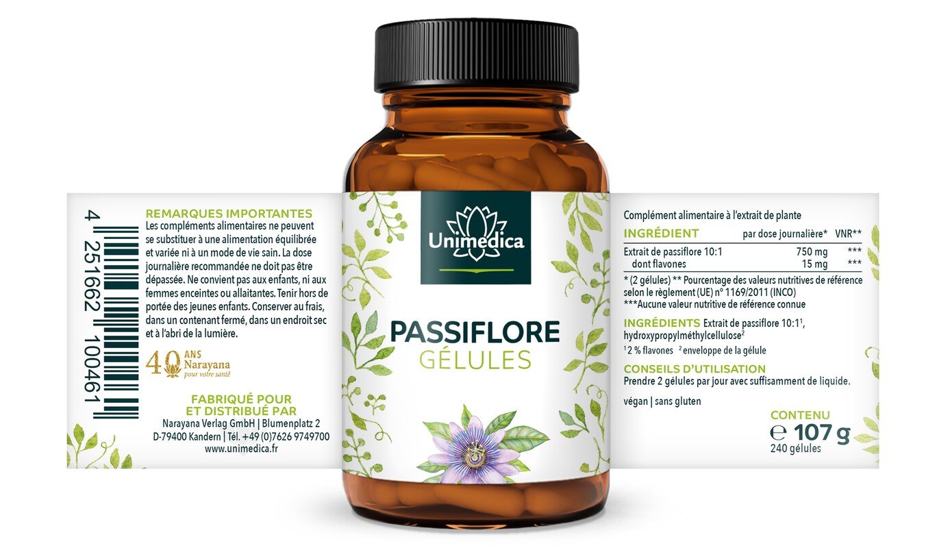 Gélules fleur de passion - 240 gélules  d'Unimedica