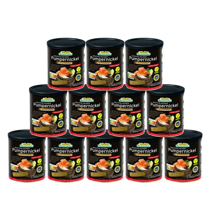 WESTFÄLISCHER Pumpernickel 12 x 500 g Dosenbrot von Mestemacher