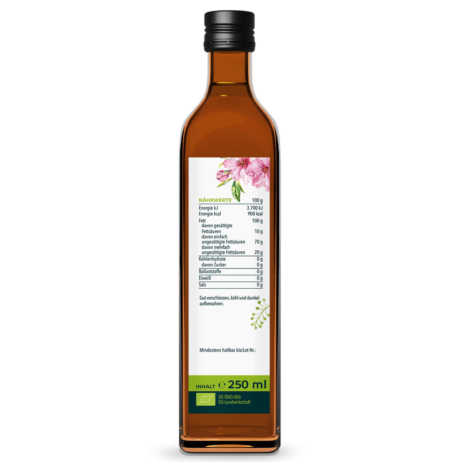Bio Mandelöl - naturrein und kaltgepresst - 250 ml - von Unimedica