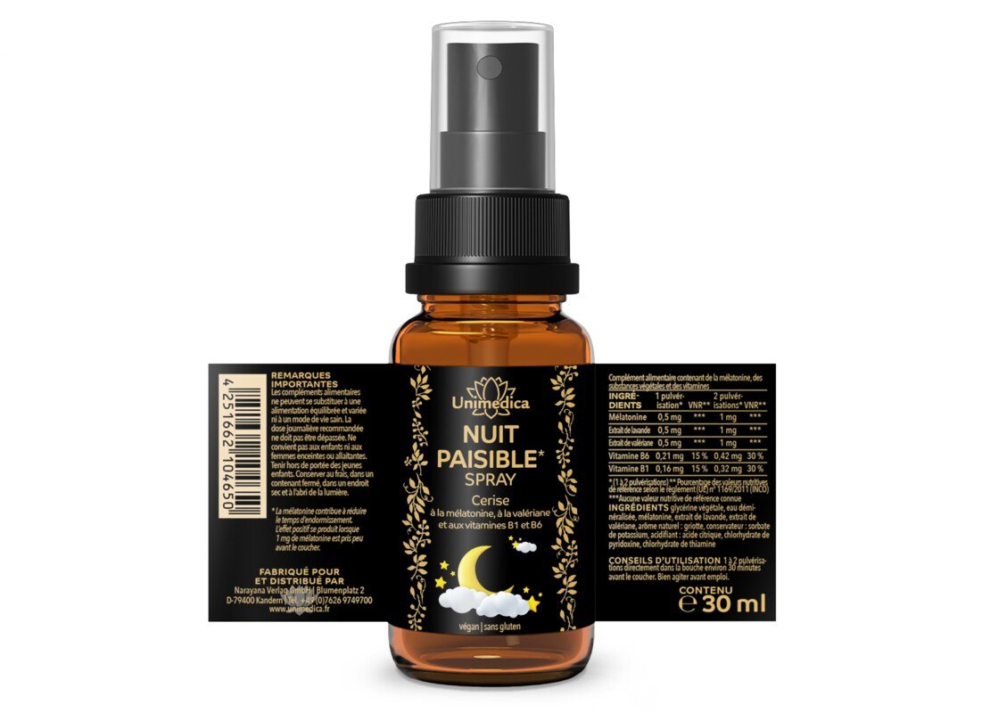 Lot de 2: Nuit paisible Spray - 2 x 30 ml - par Unimedica