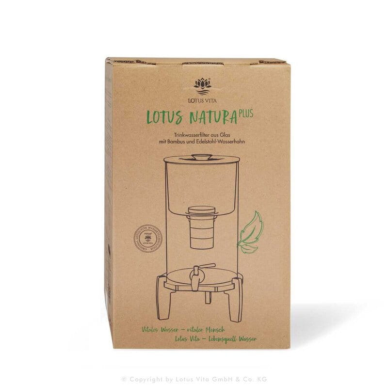 Glas-Wasserspender mit Filter NATURA PLUS® 4 Liter - Kiara