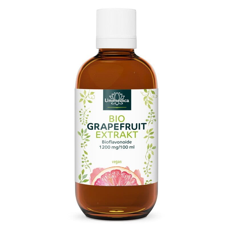 Organic Grapefruit Seed Extract - 2600 mg per daily dose (3 x 20 drops) - 100 ml - by Unimedica