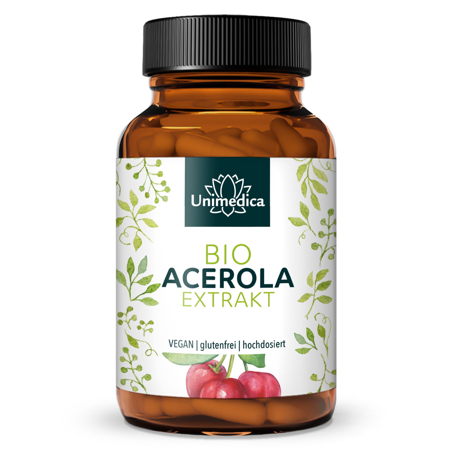 Extrait d'acérola bio - 180 gélules - 988 mg par dose journalière - Unimedica