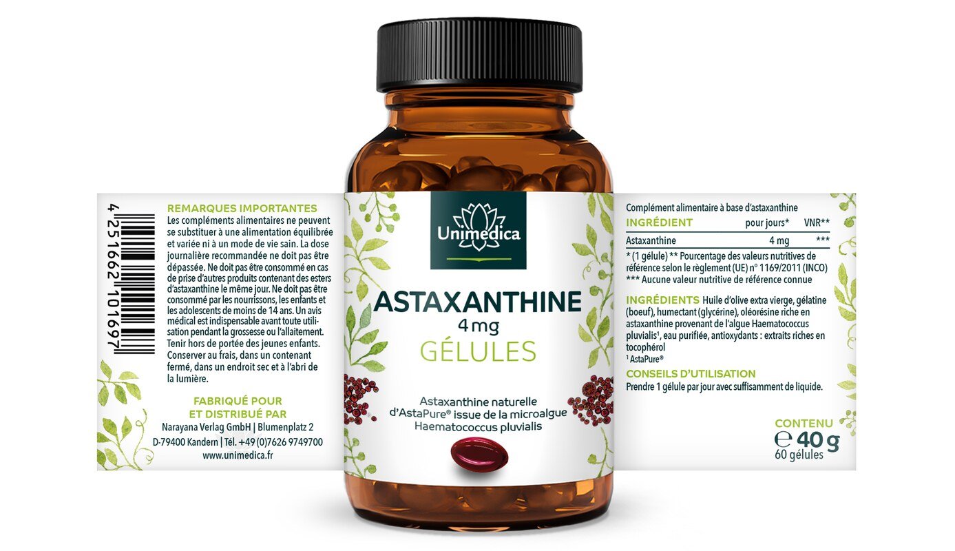 Astaxanthine, AstaPure®, 60 capsules molles