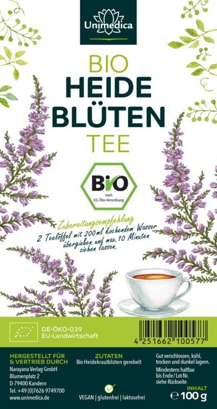Bio Heideblütentee (Erikablüten) - 100 g -  von Unimedica
