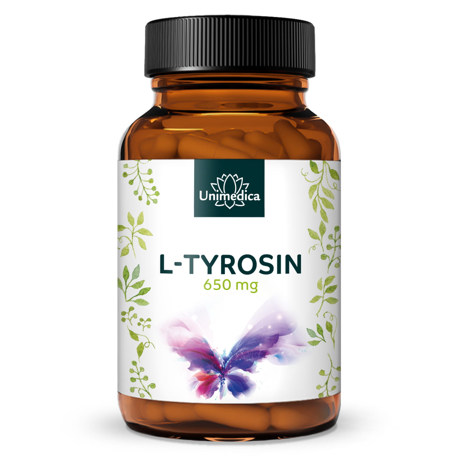 L-Tyrosin - 650 mg pro Tagesdosis - 240 Kapseln (1 Kapsel) - von Unimedica
