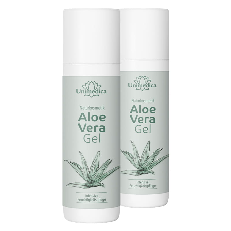 2er-Sparset: Aloe Vera Gel - Naturkosmetik - 2 x 200 ml - von Unimedica