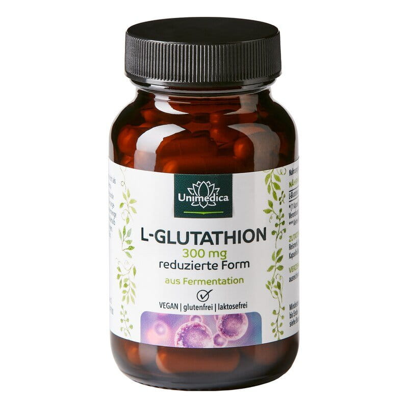 L-Glutathion - reduzierte Form aus natrlicher Fermentation - 300 mg pro Tagesdosis (1 Kapsel) - 60 Kapseln - von Unimedica, Nahrungsergnzungsmittel mit L-Glutathion - Narayana Verlag L-Glutathion - reduzierte Form aus natrlicher Fermentation - 300 mg pro Tagesdosis (1 Kapsel) - 60 Kapseln - von Unimedica, Nahrungsergnzungsmittel mit L-Glutathion - Narayana Verlag