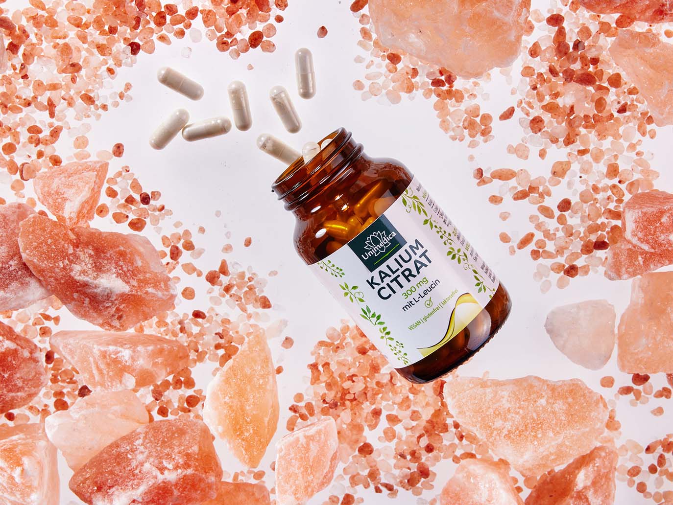 Kaliumcitrat mit L-Leucin - 900 mg pro Tagesdosis (3 Kapseln) - 90 Kapseln - von Unimedica