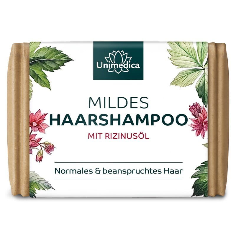 Mildes Haarshampoo - mit Rizinusöl - für normales & beanspruchtes Haar - 100 g - von Unimedica