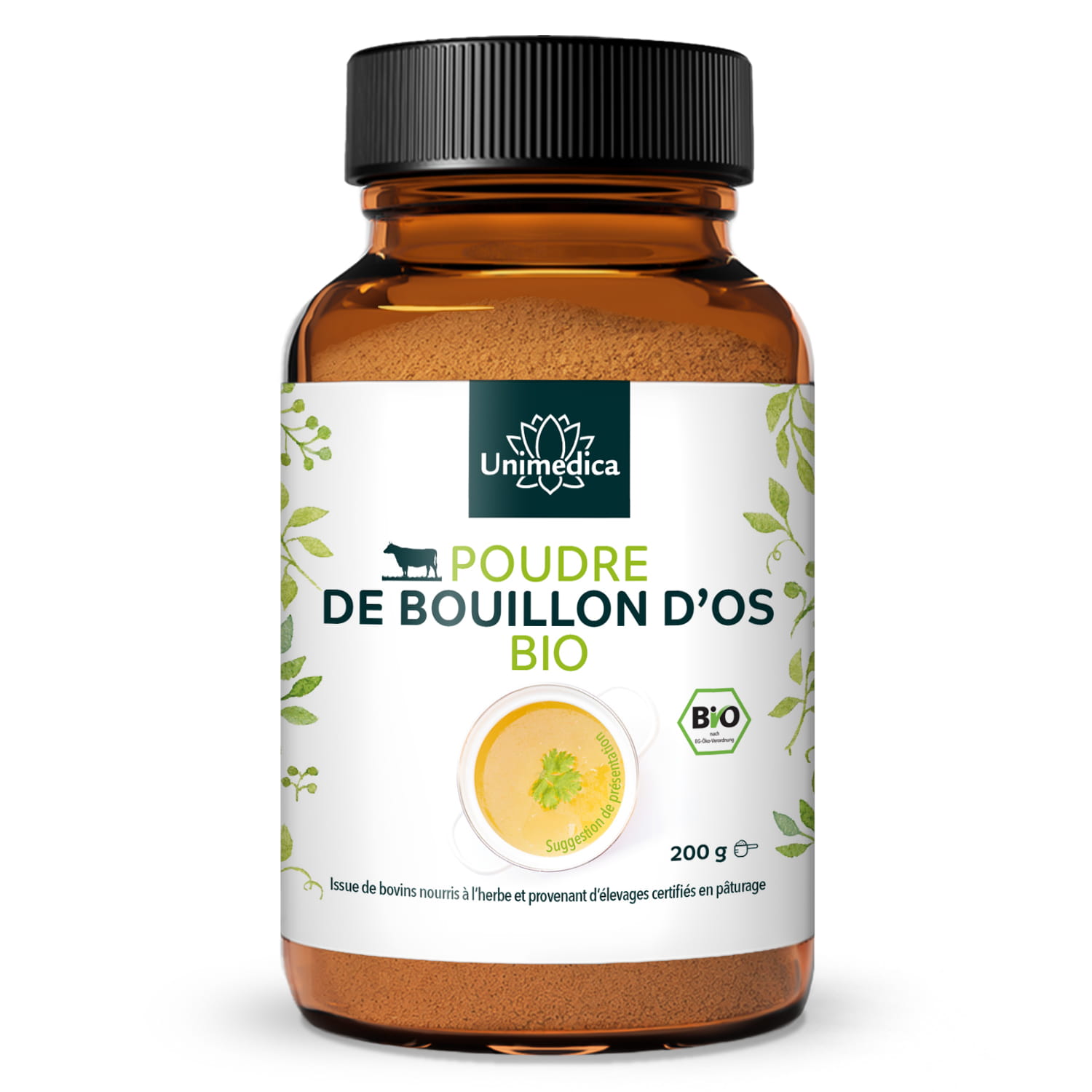 Poudre de bouillon d'os bio - 200 g