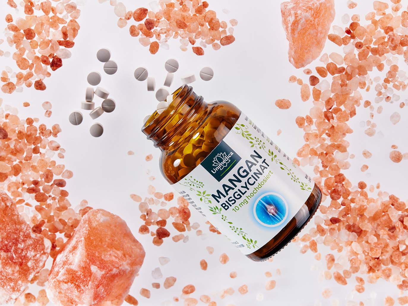 Manganese - 10 mg manganese bisglycinate per daily dose (1 tablet) - high potency - 365 tablets - from Unimedica