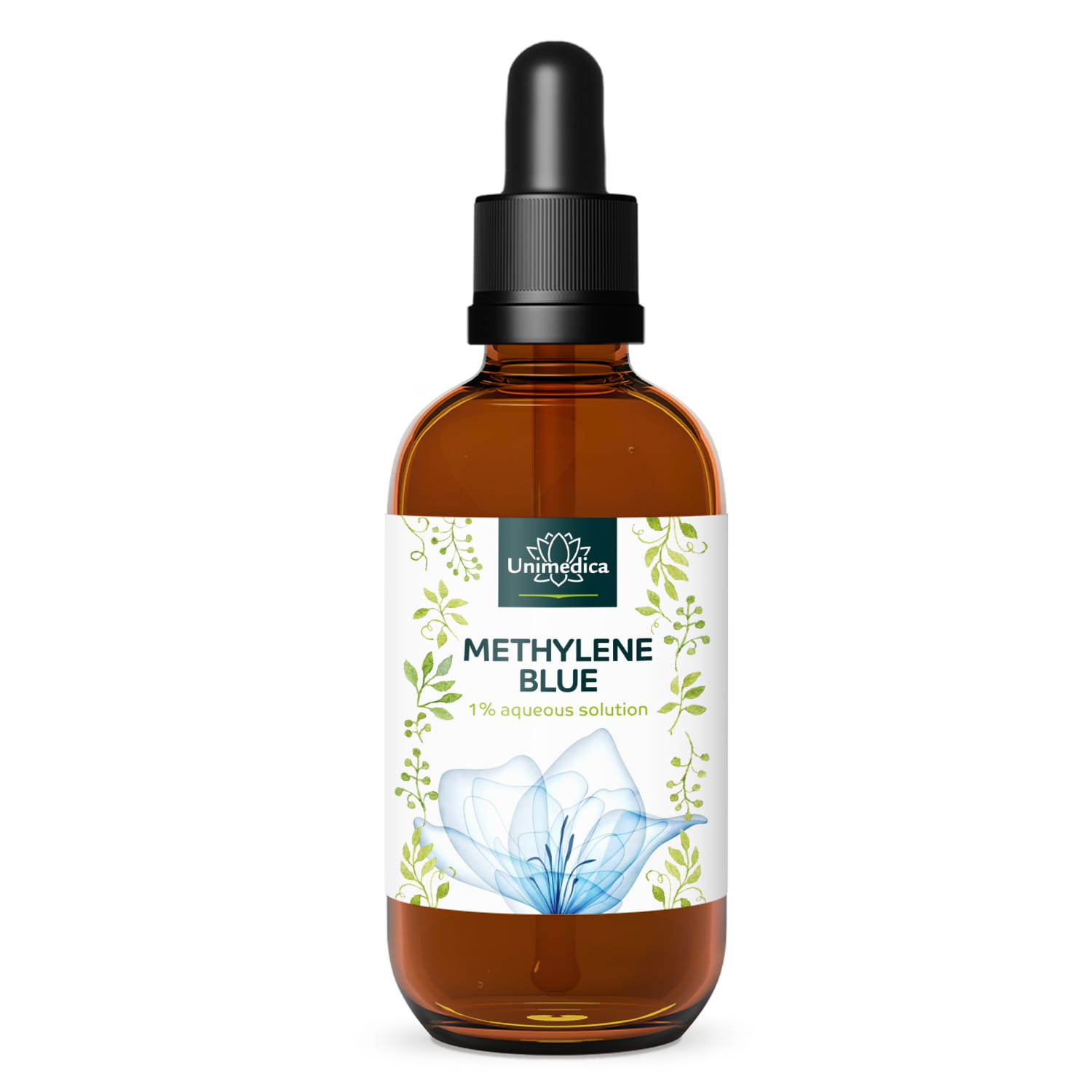 Methylene Blue  1 % aqueous solution  99.8 % pure  free of heavy metals  100 ml  from Unimedica