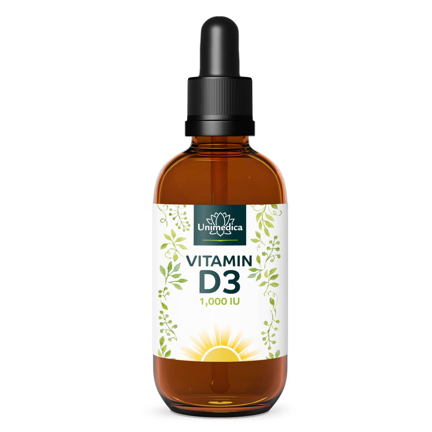 Vitamin D3 Drops - 1000 I.U./25 µg per daily dose - from Unimedica - 50 ml