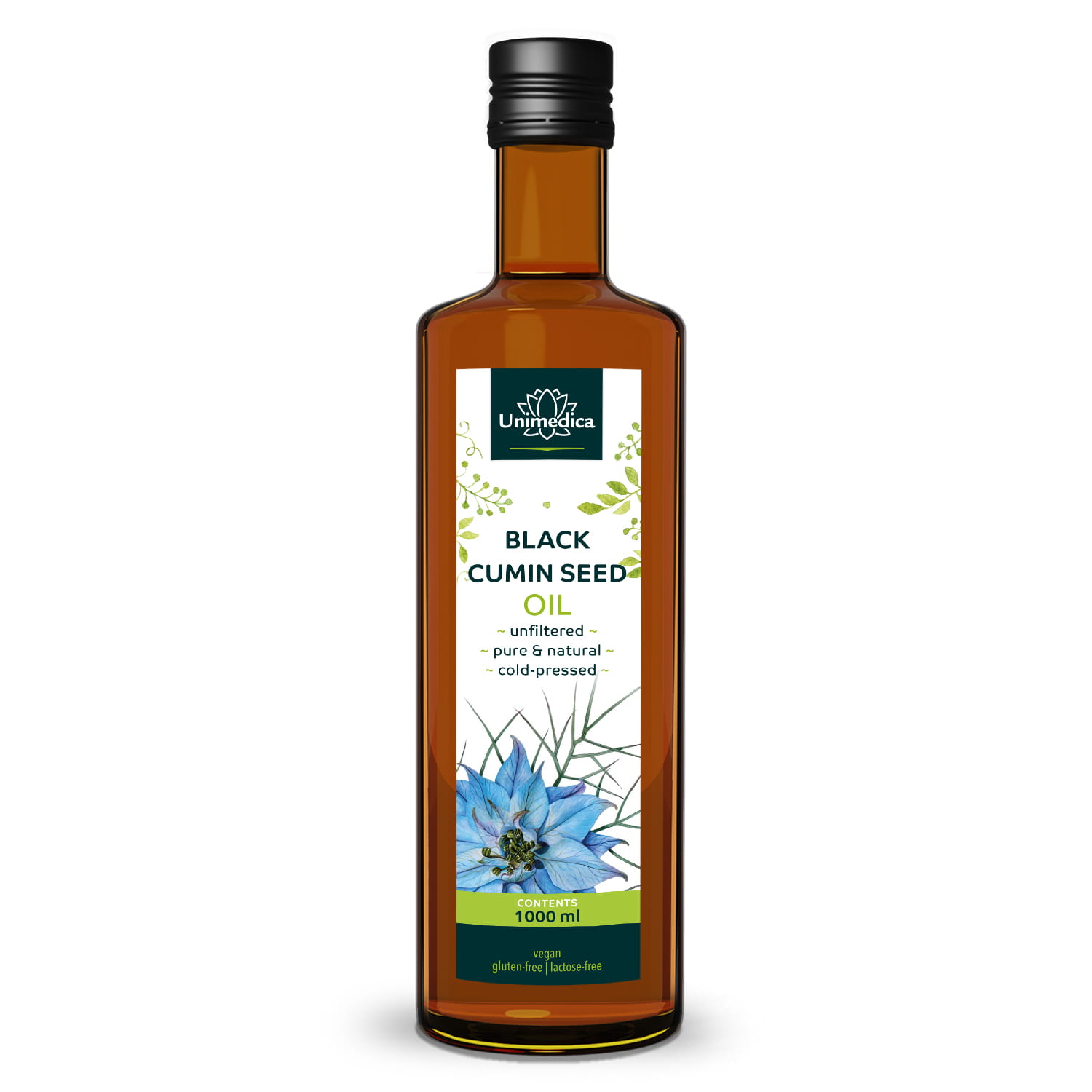 Black cumin seed oil, unfiltered - 1000 ml