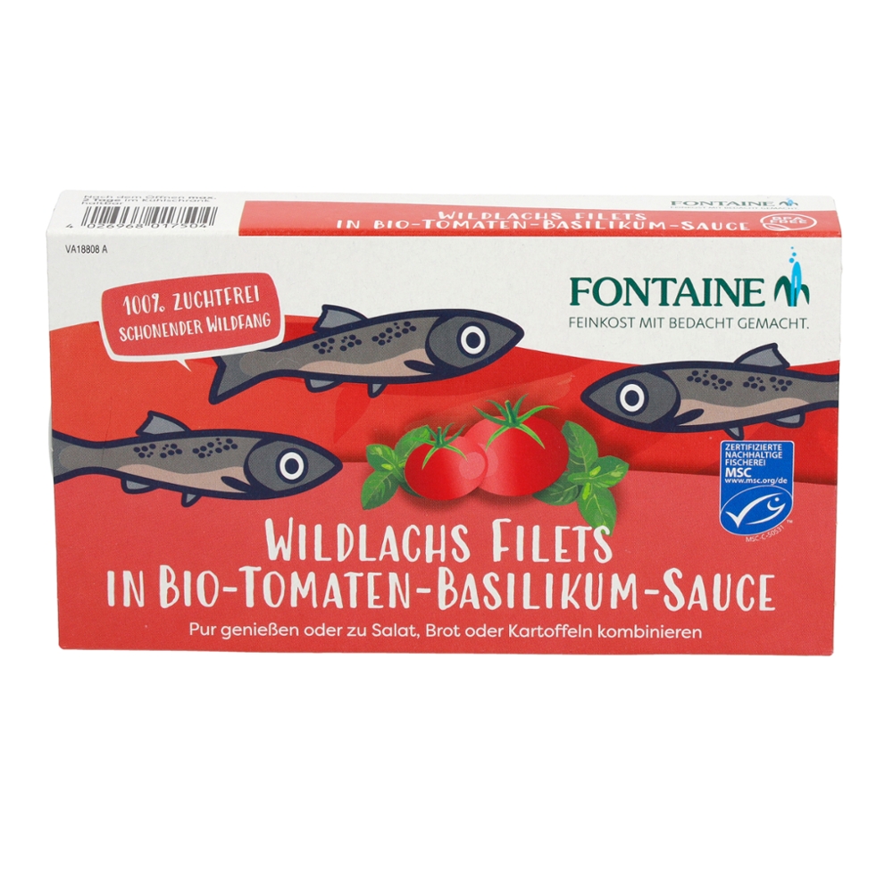 Wildlachs-Filet in Bio-Tomaten-Basilikum-Creme - Fontaine - 200 g