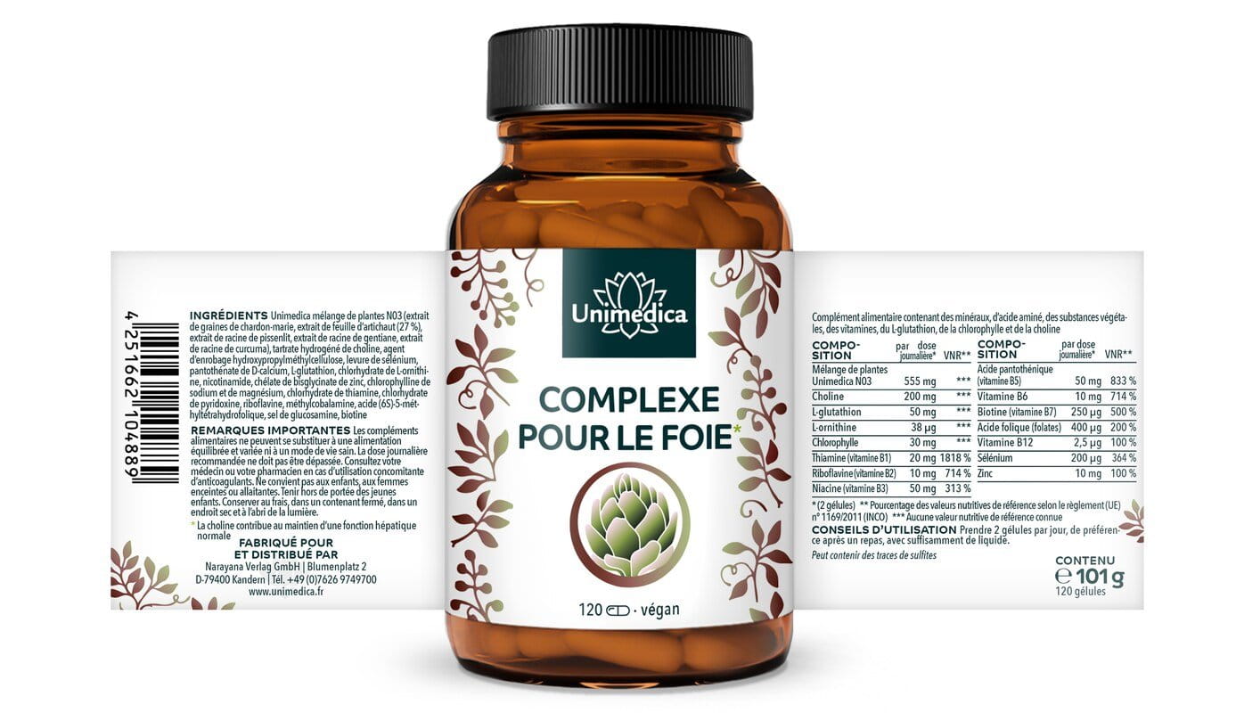 Complexe pour le foie - 120 gélules - par Unimedica