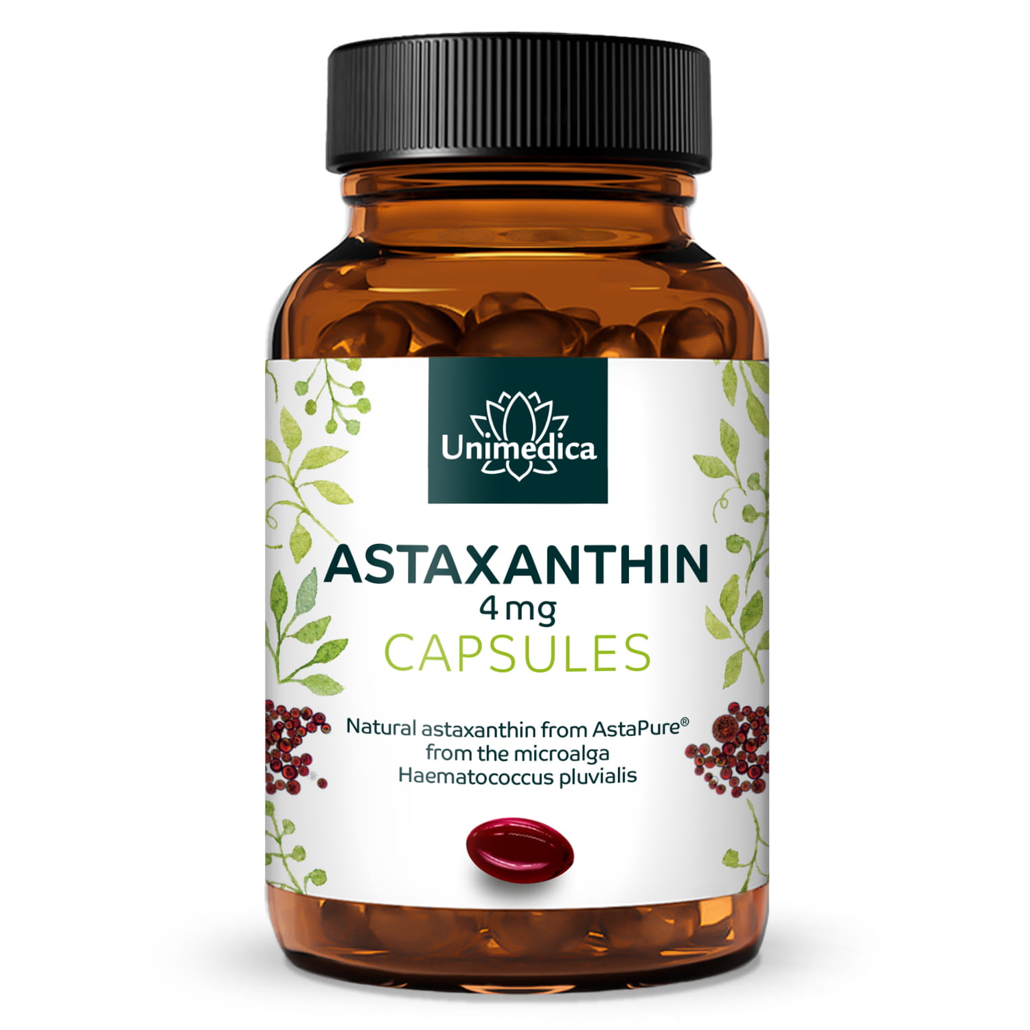 Astaxanthin - AstaPure® - 4 mg - 60 soft gel capsules - from Unimedica