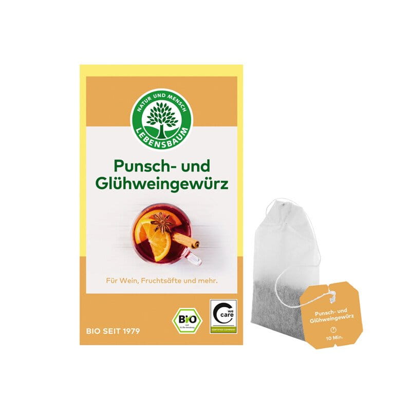 Punsch- und Glühweingewürz Bio - Lebensbaum - 5 Beutel, Für Wein, Fruchtsäfte und mehr