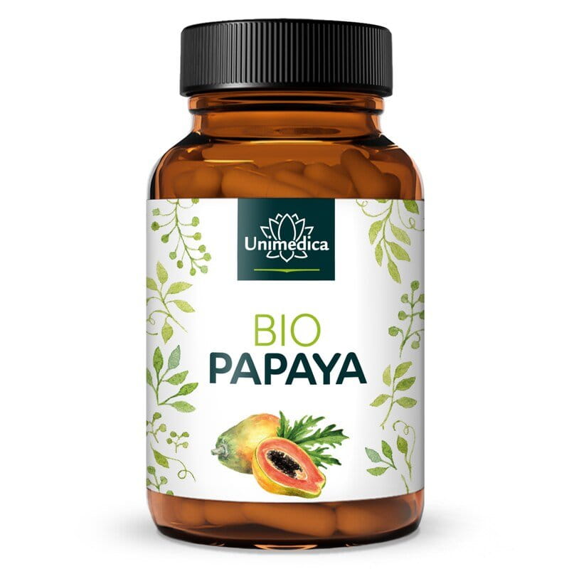 Extrait de papaye BIO  1 500 mg par dose journalière - 120 gélules - par Unimedica