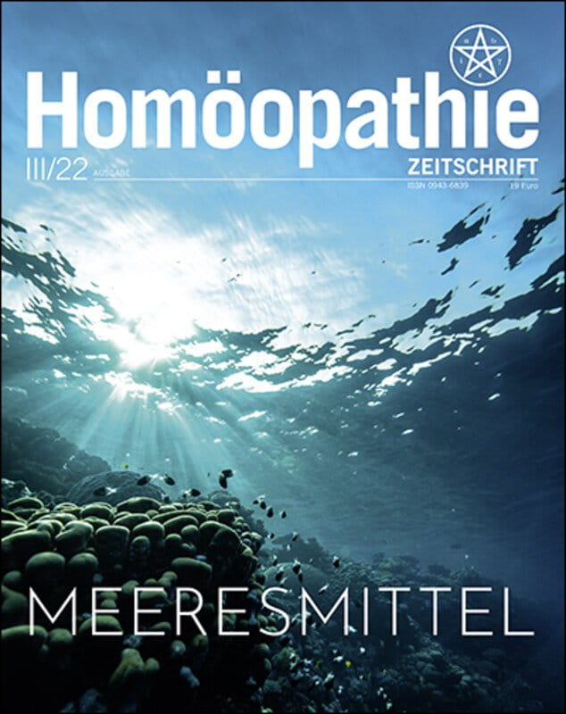 Homöopathie Zeitschrift 2022/3 - Meeresmittel