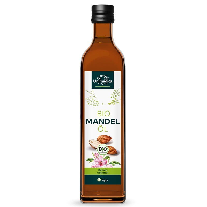 Huile d'amande BIO  entièrement naturelle et pressée à froid - 250 ml - par Unimedica