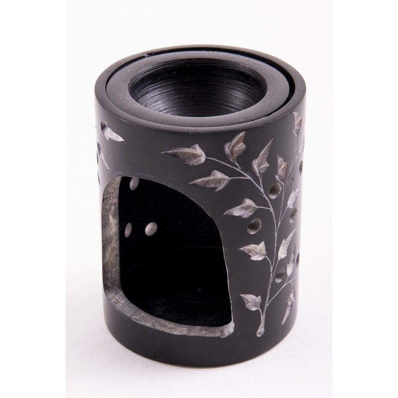 Aromalampe - Blume des Lebens schwarz/gold - Berk