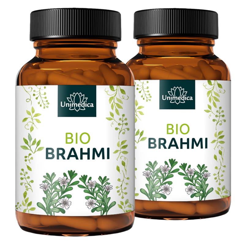 2er-Sparset: Bio Brahmi - 1.000 mg pro Tagesdosis (2 Kapseln) - 2 x 150 Kapseln - von Unimedica