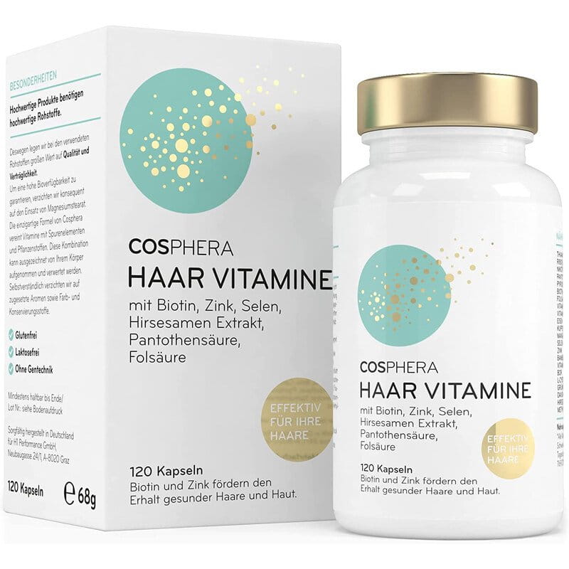 Hair Vitamins from Cosphera - high-dose - 120 vegan capsules