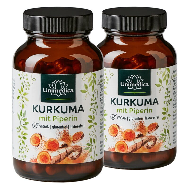 Set of 2: Turmeric with piperine  90 capsules  from Unimedica