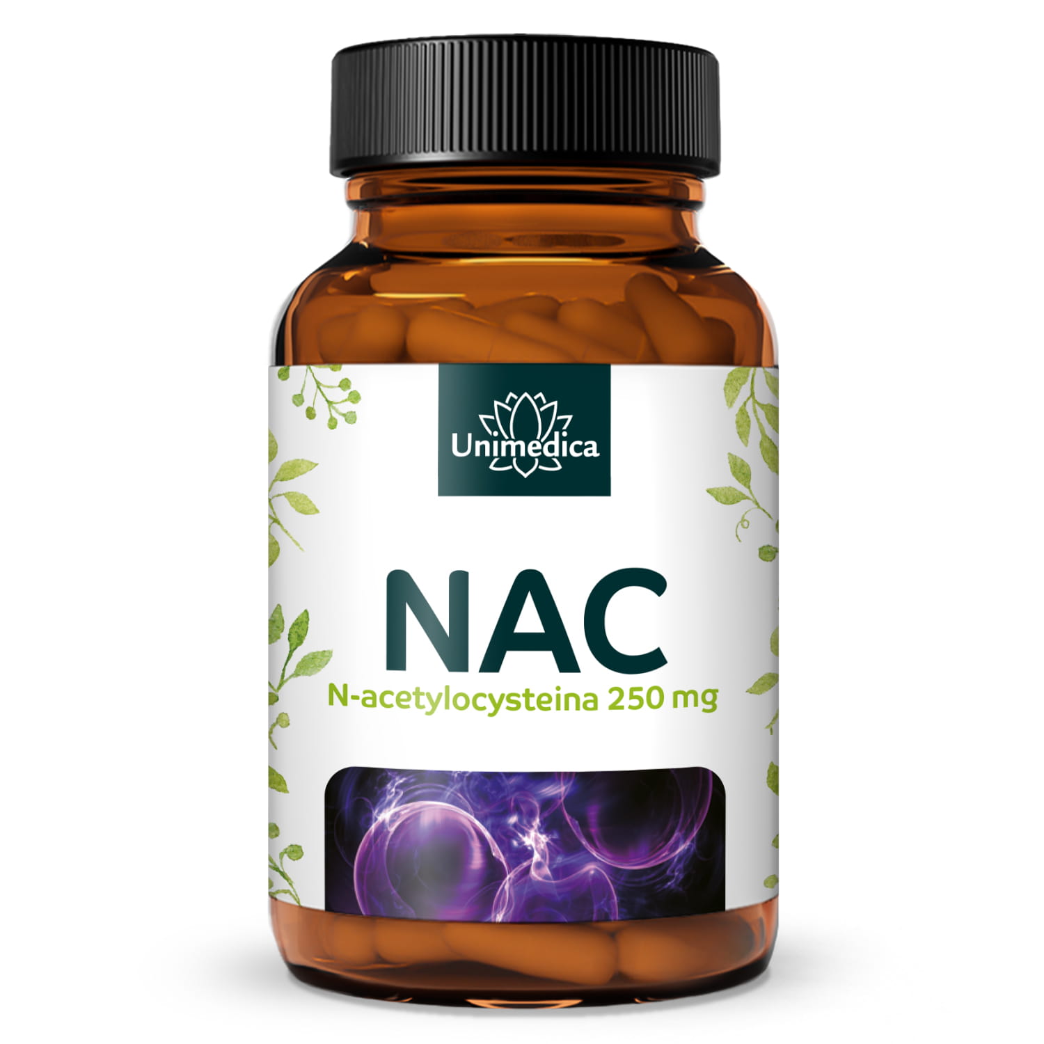 NAC - N-acetylocysteina z naturalnej fermentacji - 250 mg na dawkę dzienną (1 kapsułka) - 90 kapsułek