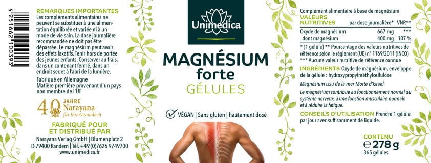 Lot: OPC Forte - 800 mg d'extrait de pépins de raisin - 180 gélules ET magnésium forte - 400 mg - 365 gélules ET Vitamine D3 / K2 MK7 All-trans 50 ml - par Unimedica