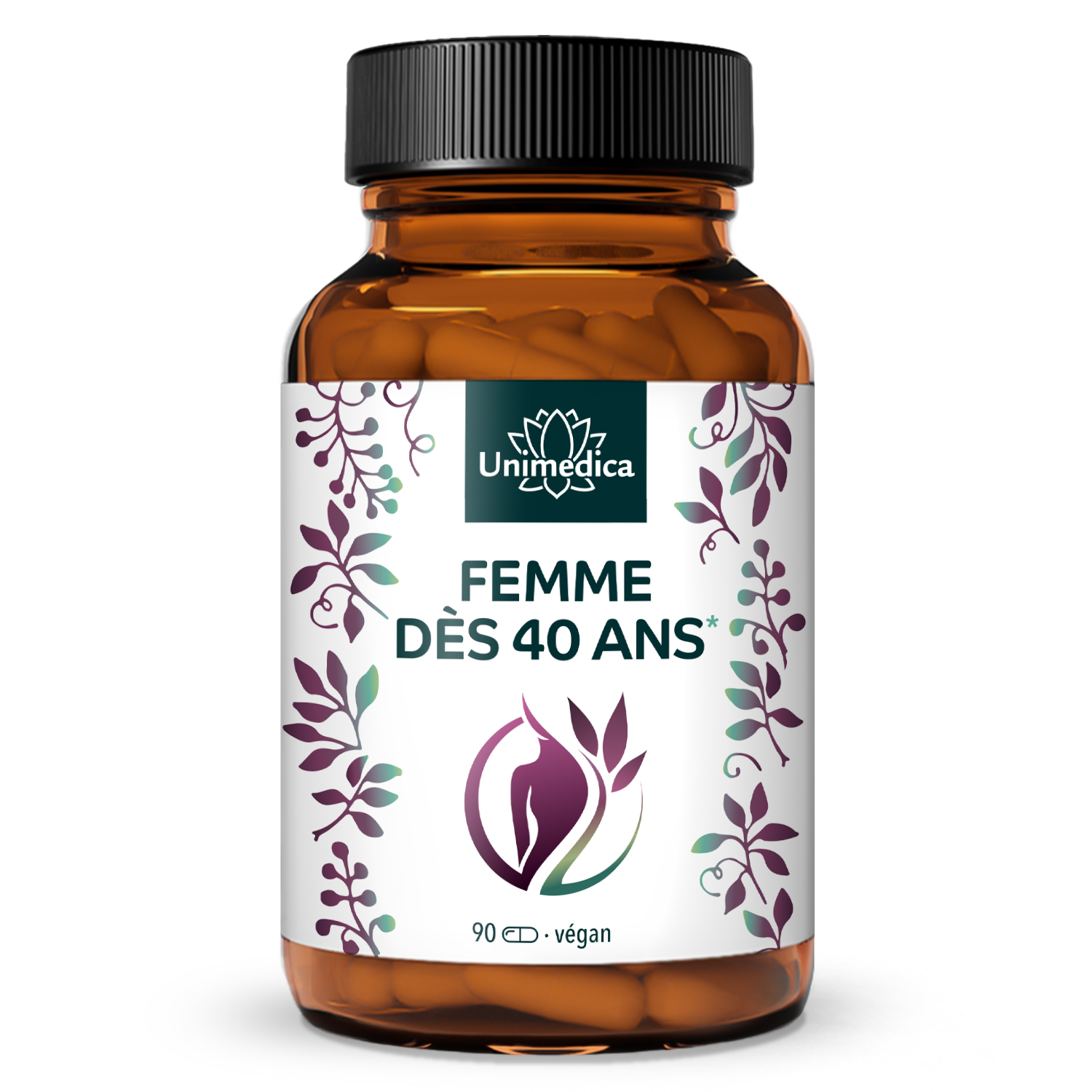 Femme à partir de 40 ans* - à la coenzyme Q10, à l'acide hyaluronique et aux OPC - 90 gélules - par Unimedica