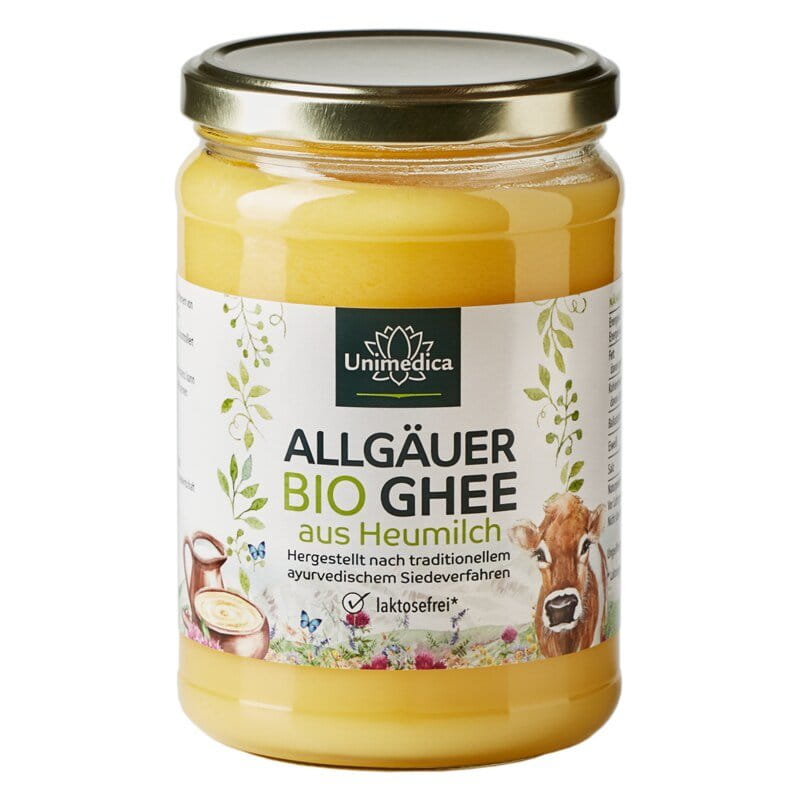 Bio Ghee - Heumilch aus dem Allgäu - aus Grasfütterung und Weidehaltung - 500 g - von Unimedica