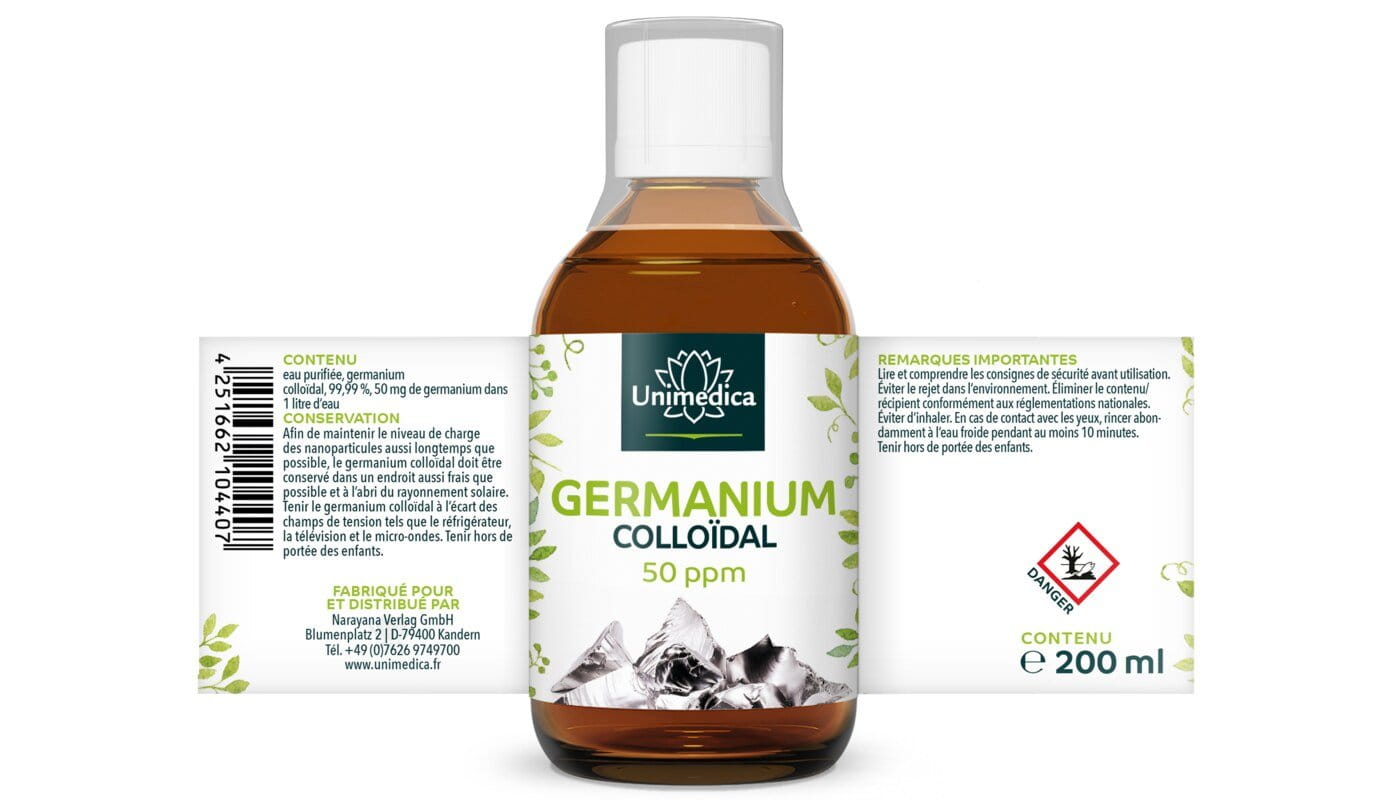 Germanium colloïdal - 50 ppm - 200 ml - par Unimedica