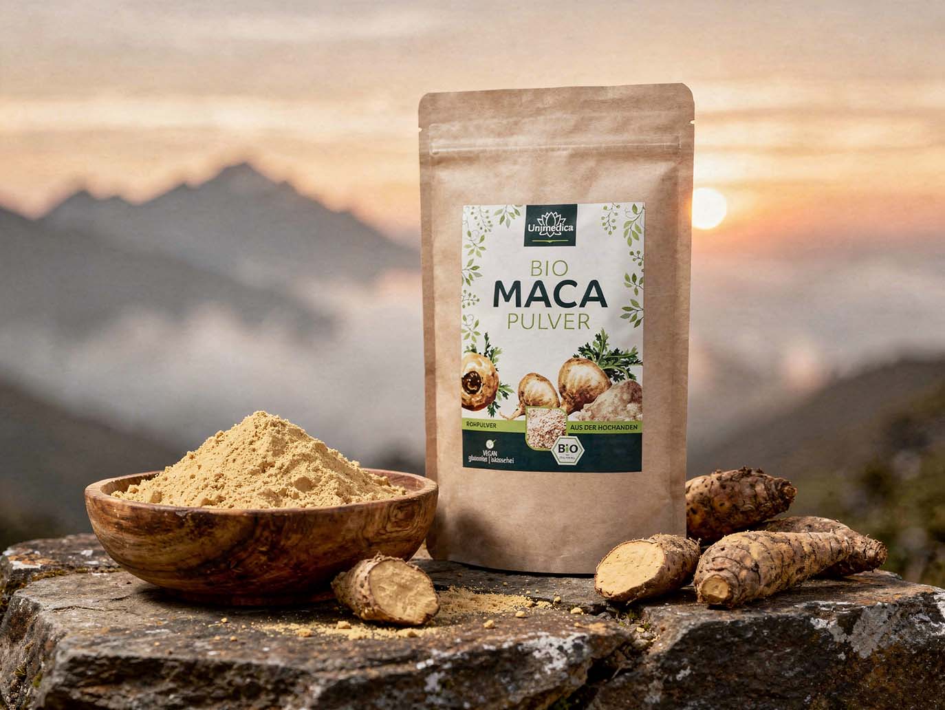 Bio Maca Pulver - Rohpulver - 300 g - von Unimedica