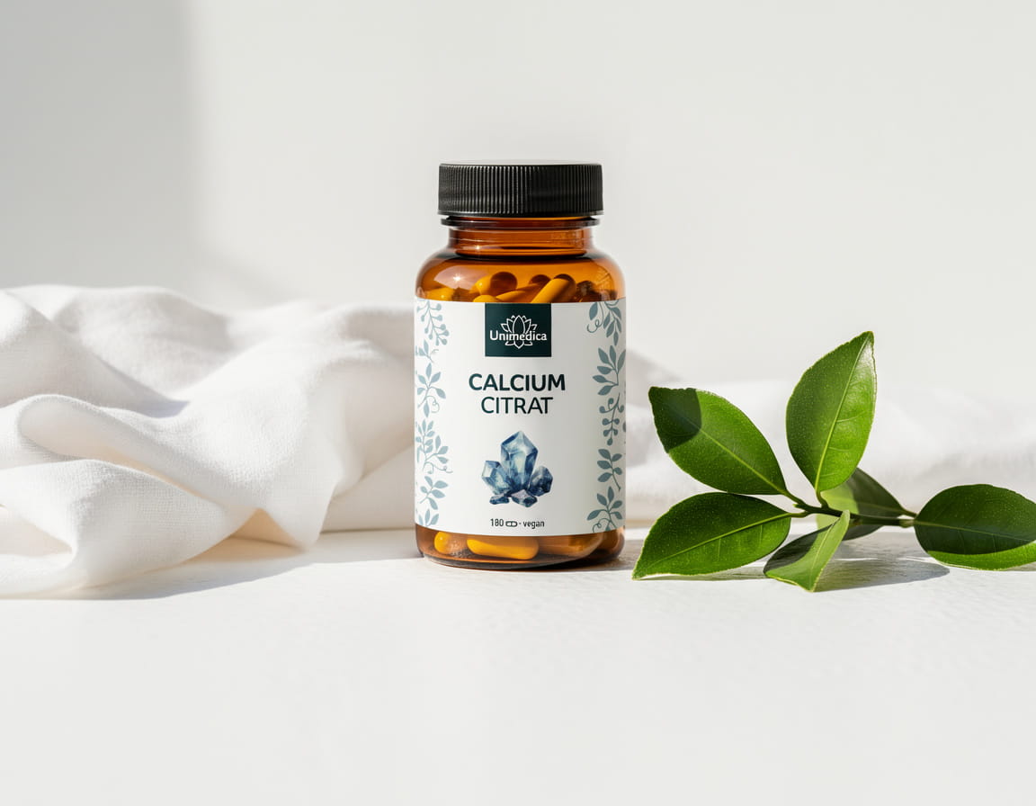 Calcium Citrat - 630 mg Calcium pro Tagesdosis (4 Kapseln) - 180 Kapseln