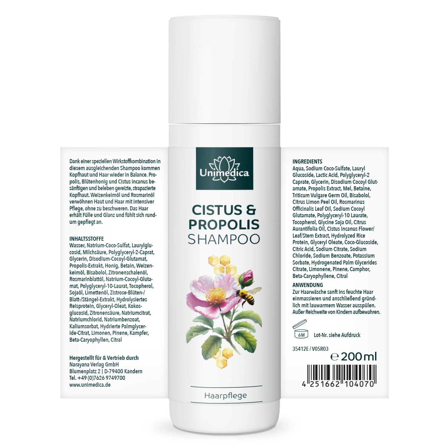 Cistus & Propolis Shampoo - 200 ml - von Unimedica