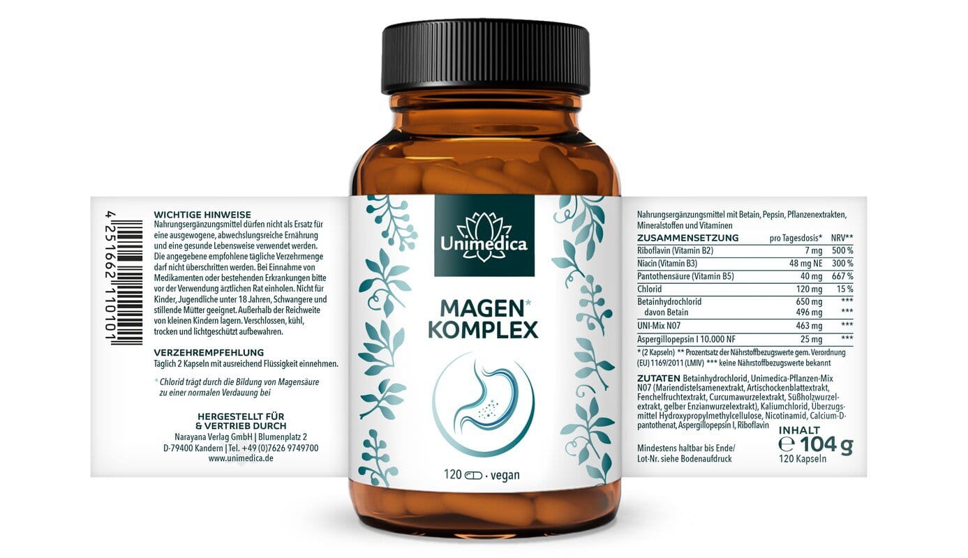 Magen-Komplex - 120 Kapseln - von Unimedica