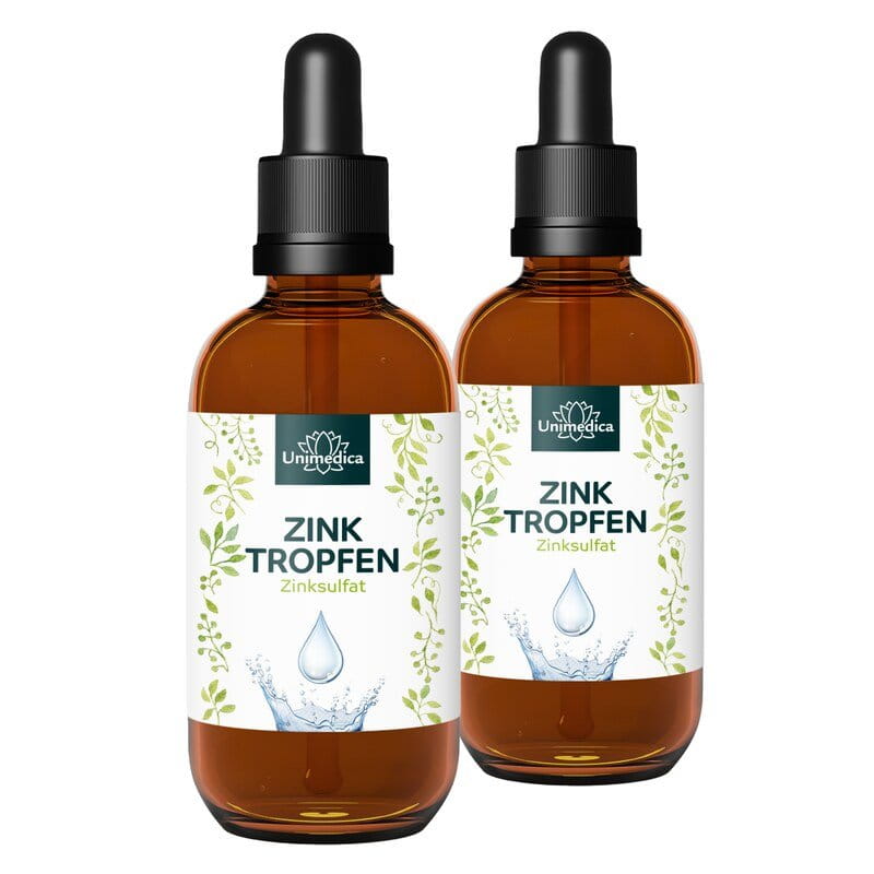 Lot de 2: Zinc sous forme de gouttes de sulfate de zinc - 2x 100 ml - par Unimedica