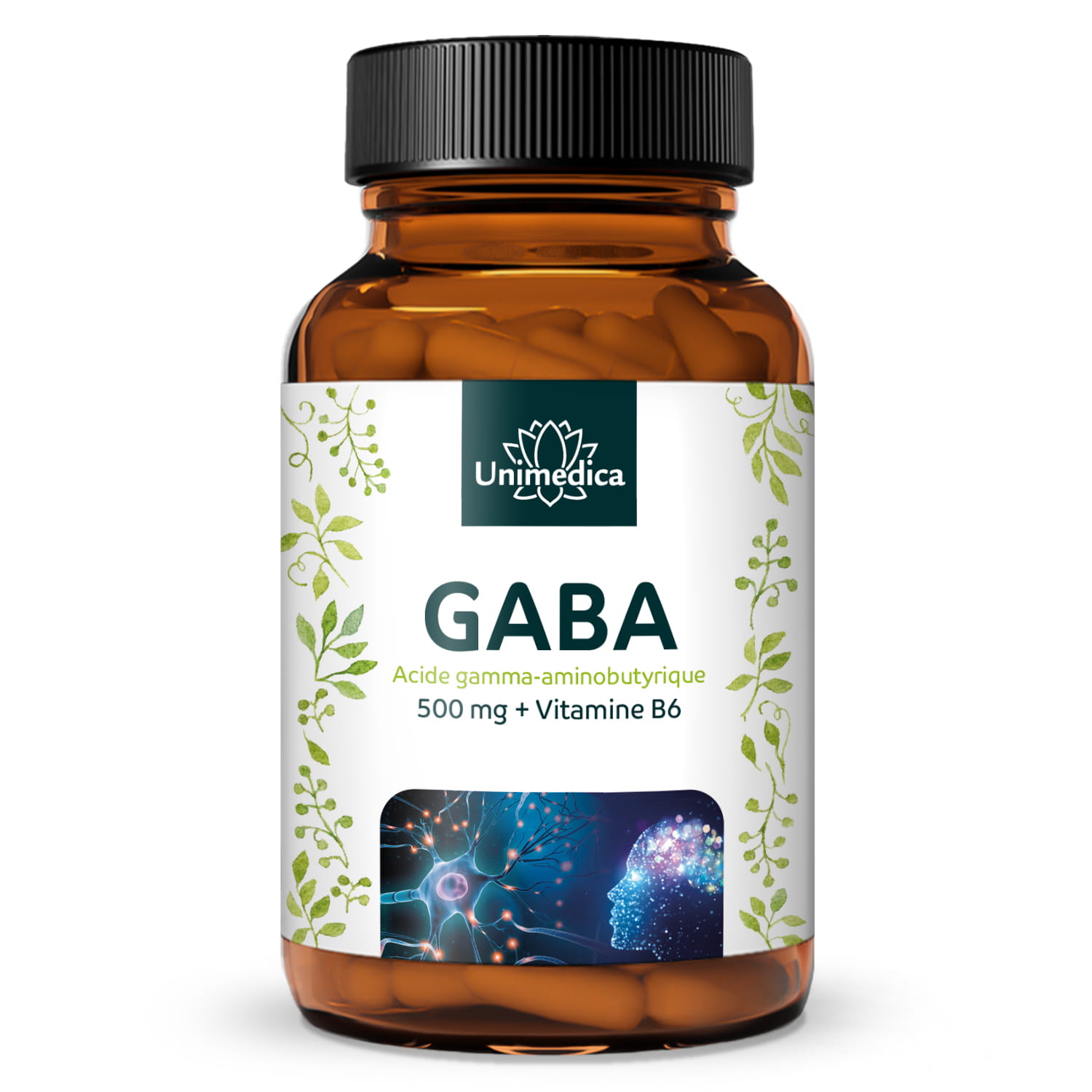 GABA - 500 mg par dose journalière (1 gélule) - 200 gélules