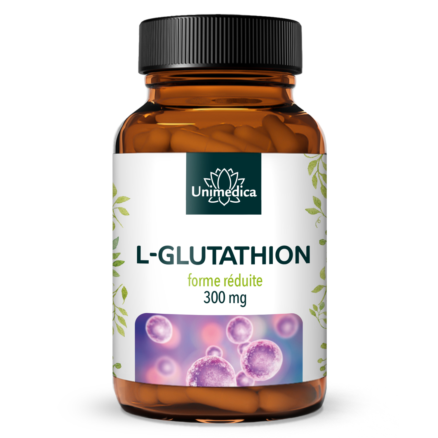 L‑glutathion - forme réduite issue d'une fermentation naturelle - 300 mg par dose journalière (1 gélule) - 60 gélules